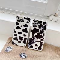 iPhone 11 Pro 珍珠波點邊框奶牛紋(含掛飾)彩繪殼