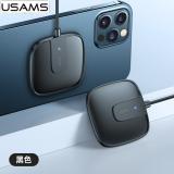 【USAMS】US-CD159 W1 蘋果超薄磁吸無線快充充電器帶線款