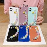 iPhone 11 Pro 糖果色+笑臉彩虹鍊保護殼