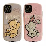 iPhone 12 Pro Max 兔子小熊刺繡保護殼