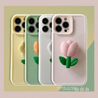 iPhone 12 清新立體花朵膚感保護殼