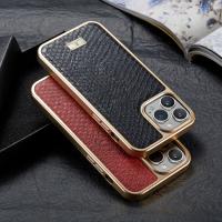 iPhone 12 Pro Max【菲爾尚恩】蛇紋電鍍後蓋保護殼