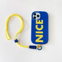 iPhone12 英文字NICE+掛脖長繩(T02款)IMD保護殼