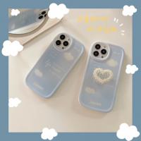 iPhone 12 雲朵Sweet+愛心珍珠支架(T05款)IMD保護殼